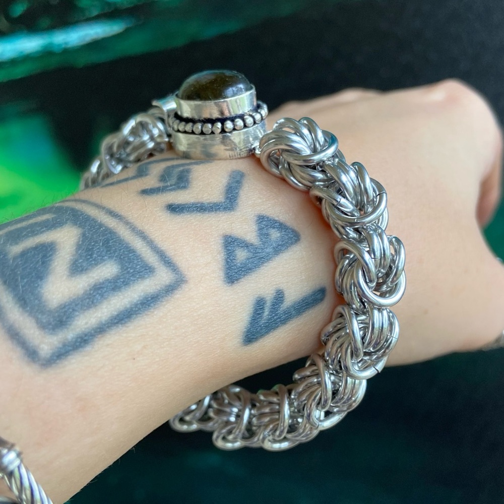Labradorite maille bracelets 2 - Picture 7 of 16